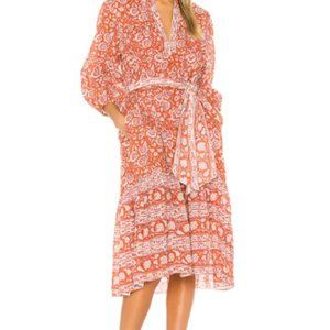 Cleobella Sara Midi Dress in Terracota